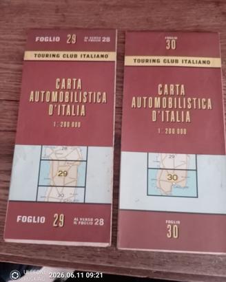 Vecchie cartine stradali