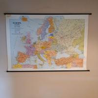 carta cartina geografica europa vintage design 