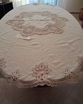Copritavolo rotondo in puro lino