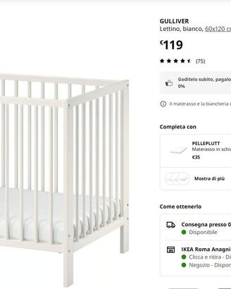 lettino bambino gulliver ikea