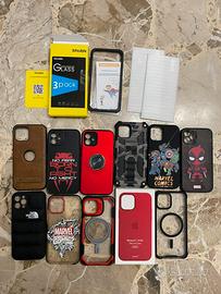 Accessori set cover iPhone 12 + pellicole