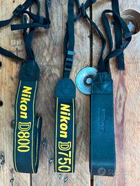 Cinghie fotocamera Nikon originali D750 D800 Pelle