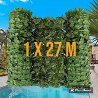 1x27 M Siepe artificiale Edera finta Recinzione