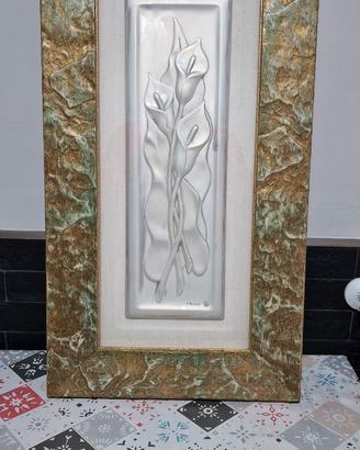 Quadro in argento con cornice il legno massiccio