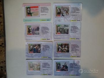 8 tessere filateliche unità d'Italia 2011