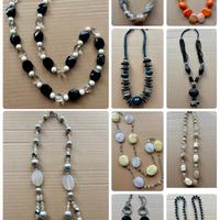 Stock di 10 collane - colori e materiali assortiti