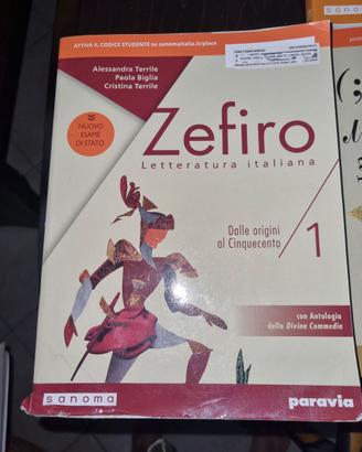 Zefiro letteratura italiana 9788839536631