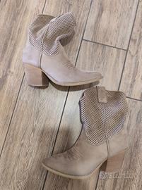 Stivale texanino donna traforato n.38
