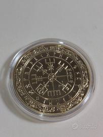 Moneta Amuleto Futhark Rune Talismano Protezione 
