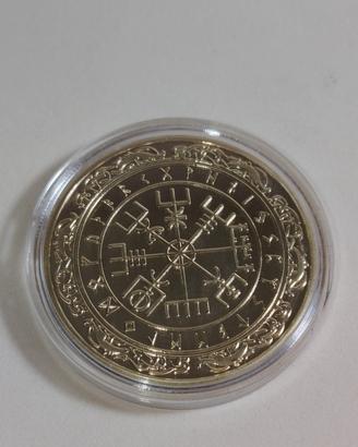 Moneta Amuleto Futhark Rune Talismano Protezione 