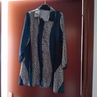   coprispalla beige e blu 