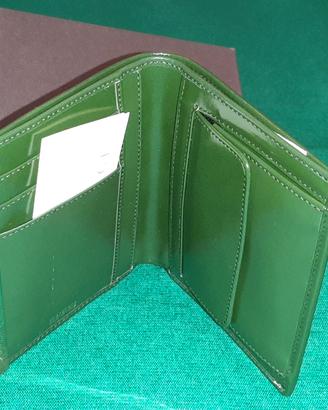 Gucci portafoglio verde pelle cavallino