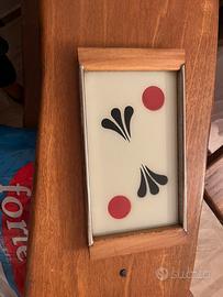 Vassoio vintage anni ’60/’70 in legno e vetro