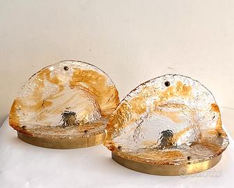 Coppia Applique Mazzega Murano anni 70.