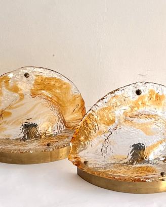 Coppia Applique Mazzega Murano anni 70.