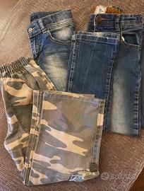 Tre pantaloni bambino tg.8 Anni