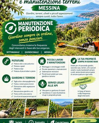 Giardiniere Messina Manutenzione periodica terreni