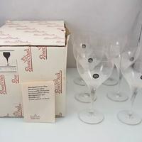 6 bicchieri da vino goffrati