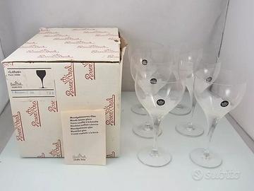 6 bicchieri da vino goffrati