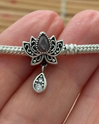 Charm FIORE DI LOTO in argento s925