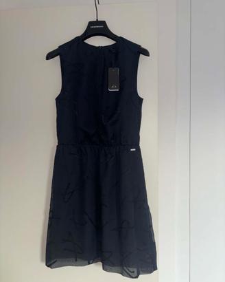 ABITO ARMANI EXCHANGE VESTITO BLU SCURO CHIFFON S