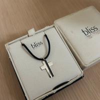 collana bliss in oro bianco con 13 diamanti neri