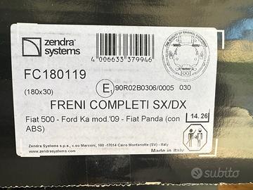 Freni ganasce ford KA / FIAT 500 anno 2009
