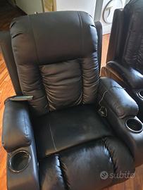 Poltrone in pelle con massaggio e riscaldate