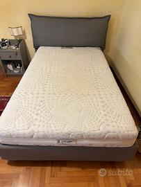 Letto una piazza e mezza con cassone piu comodino