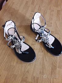 Sandali infradito con strass