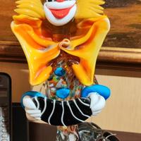 Pagliaccio in vetro di Murano vintage