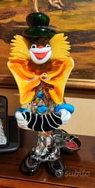 Pagliaccio in vetro di Murano vintage
