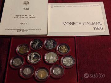 DIVISIONALE ITALIA-PROOF-ANNO 1986-11 VALORI-FOTO