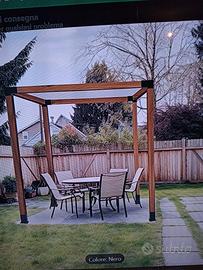 Kit  acciaio verniciato x pergola in legno
