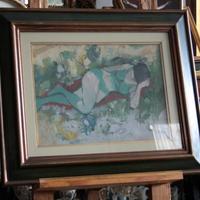 Dipinto olio su tela"Donna distesa"di Savino Labò