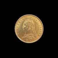 Mezzo Sovrano Oro 1887 Regina Victoria 22kt