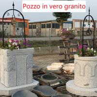 Pozzo da giardino in vera pietra granito