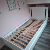 letto singolo Songesand Ikea + doghe e cassetti 