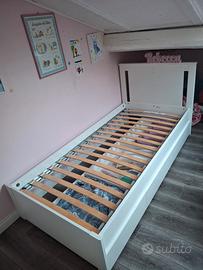 letto singolo Songesand Ikea + doghe e cassetti 