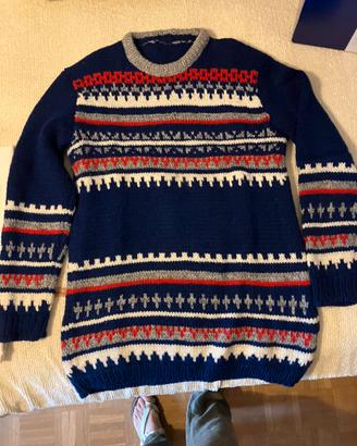 Maglione vintage da uomo fatto a mano
