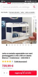 Letto a castello per bambini. 