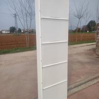 Scarpiera in metallo con cinque ante a ribalta