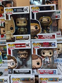 Lotto funko pop scorpion nba e the professor