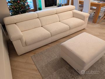 Divano Poltronesofà 3 posti + Pouf Contenitore