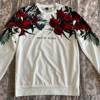 Felpa uomo Shein taglia S bianca decorata