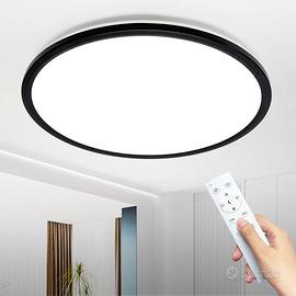 Plafoniera LED 36W 40cm Telecomando Nero NUOVA