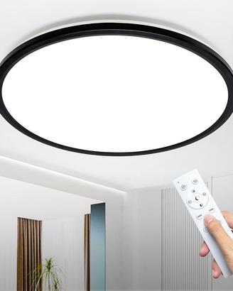 Plafoniera LED 36W 40cm Telecomando Nero NUOVA