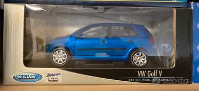Welly VW Golf V blu rara 1:18