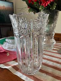 Vaso in cristallo molato vintage