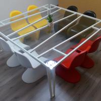 Tavolo in vetro di design moderno per ufficio/casa